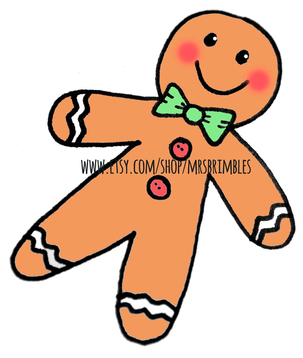 Printable Christmas Inserts PERSONAL SIZE GINGERBREAD - Etsy