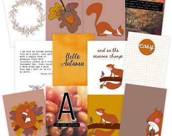 Nuts About Autumn Journal Card Pack ONE