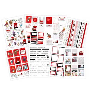 Cartas para o Papai Noel Deluxe Planner, diário, álbum de recortes, kit de adesivos