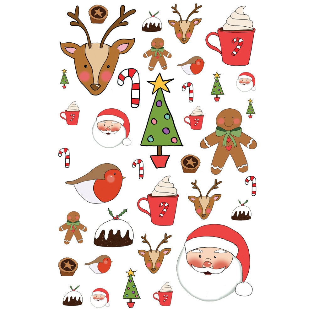 Stickers, Labels & Tags Christmas Stickers Sets Paper etna.com.pe