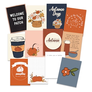 Tastes of Autumn Journal Pocket Scrapbooking Card Pack ONE