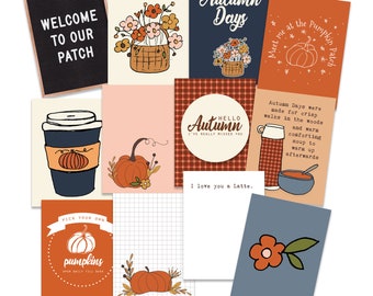 Tastes of Autumn Journal Pocket Scrapbooking Card Pack ONE