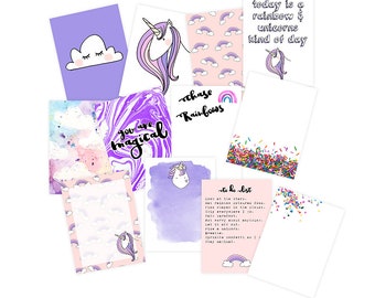 Unicorn Sky Journal Card Pack