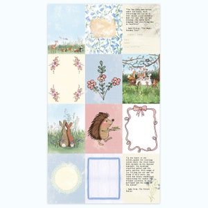 Forest Fables Tea Party Journal Pocket Scrapbooking Card Pack image 1