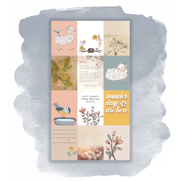 Frühling mit Ewe Journal Pocket Scrapbooking Card Pack