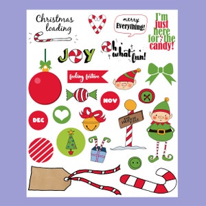 Elftastic Christmas Journal Scrapbooking die cut ephemera