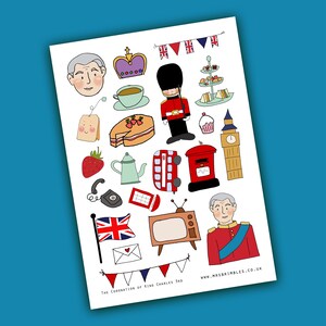 The Coronation of King Charles iii Scrapbooking or planner Illustration Stickers 001