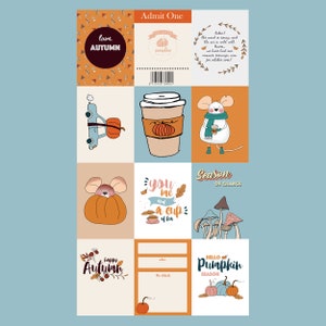 Kürbis Mäuse Journal Tasche Scrapbooking Karten Pack