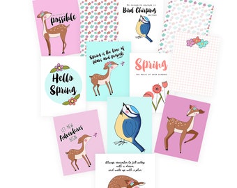 Hello Spring Journal Card Pack