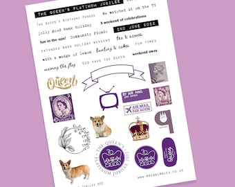 Platinum Jubilee Journal and scrapbook stickers