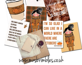 Autumn / Fall Project Life Journal Cards (Download)