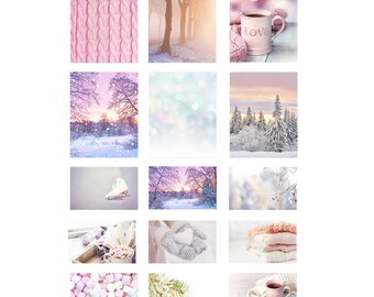 Winter Snowglobe Planner Box Photography Stickers 007