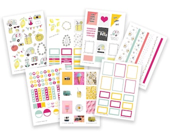 A Vintage Summer Deluxe Planner / Journal / Scrapbook/ Card Making Sticker Kit