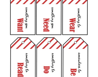 The 5 gift rule Christmas present tags