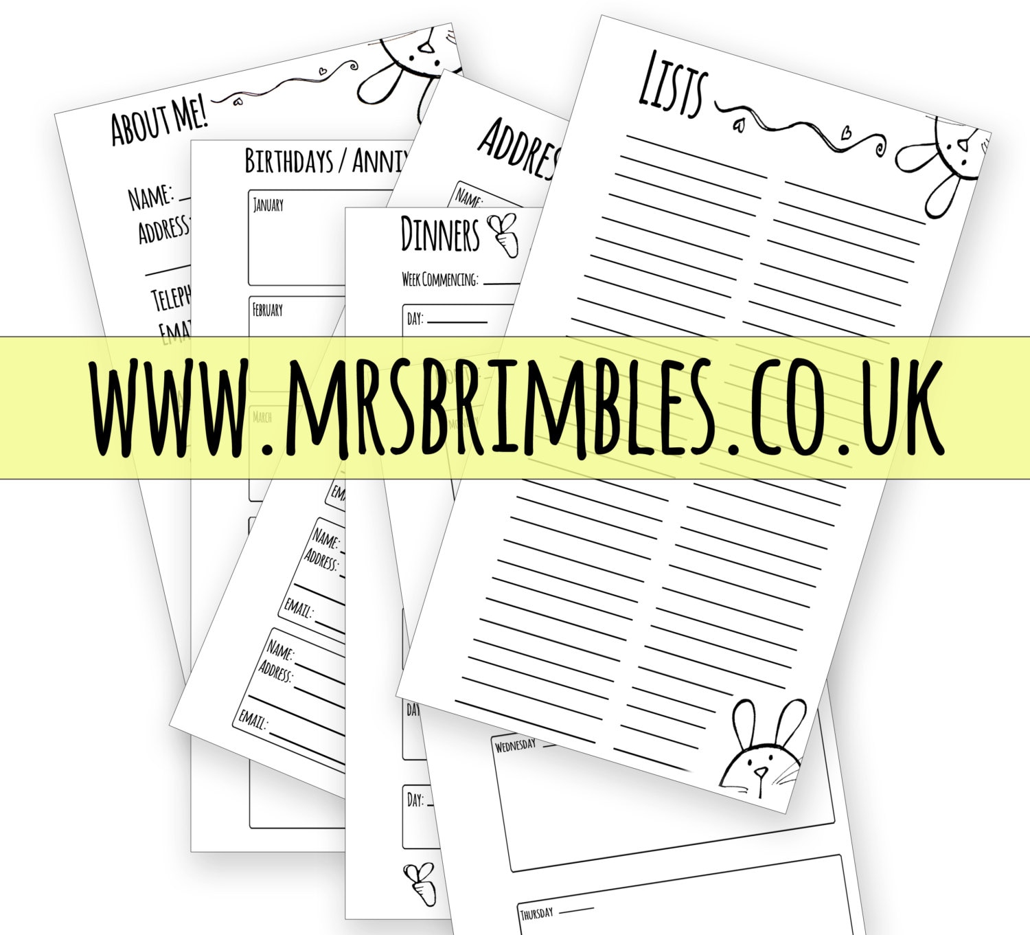 Filofax Inserts Downloadable and Printable Personal Size - Etsy