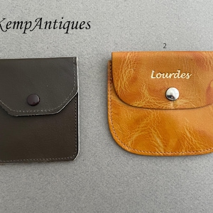 Old Leather rosary purse