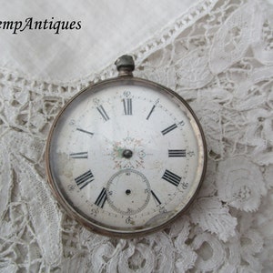 Antique pocket watch 1910 restoration project or for re-purpose real silver