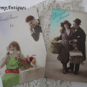 Old new years card x 2