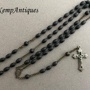 Antique wooden rosary French religious