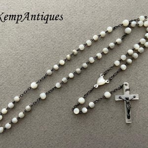 Old shell rosary  Mother of pearl