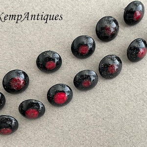 Antique glass button x 13 for the collector