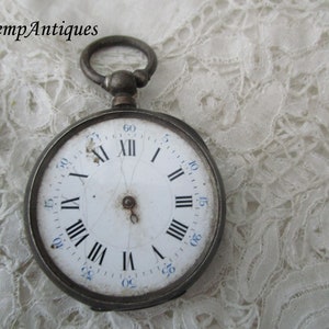 Antique pocket watch 1910 restoration project or for re-purpose real silver