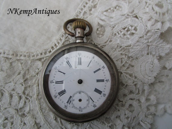 Antique pocket watch 1900  real silver restoratio… - image 1