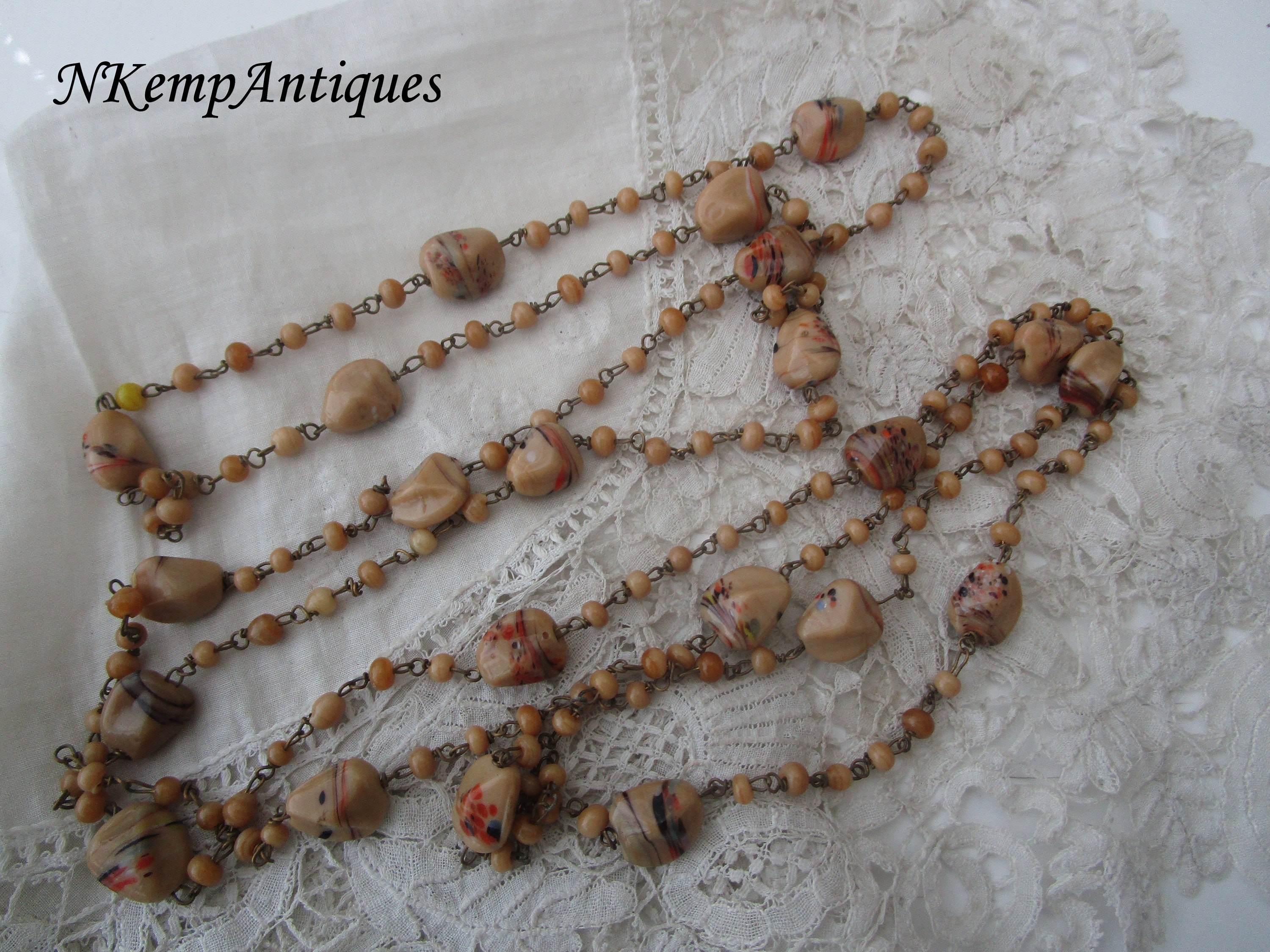 Long Glass Necklace - Etsy
