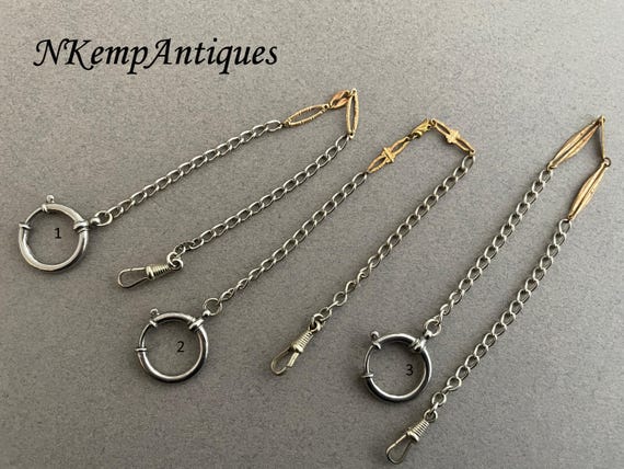 Chaine De Montre De Poche Ancienne - Modèle Vintage Pour Homme, Sans Marque