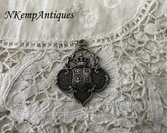 Antique fob pendant real silver