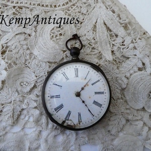 Antique pocket watch 1900 real silver restoration project