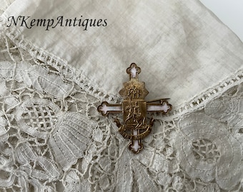 Antique religious brooch