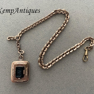Antique watch chain and fob