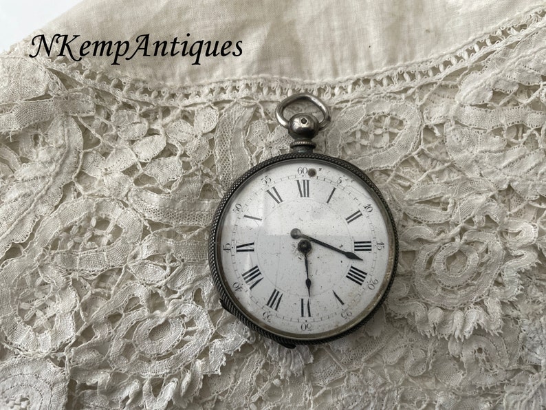 Progetto di restauro di antico orologio da tasca del 1910 o per riutilizzo di vero argento immagine 2