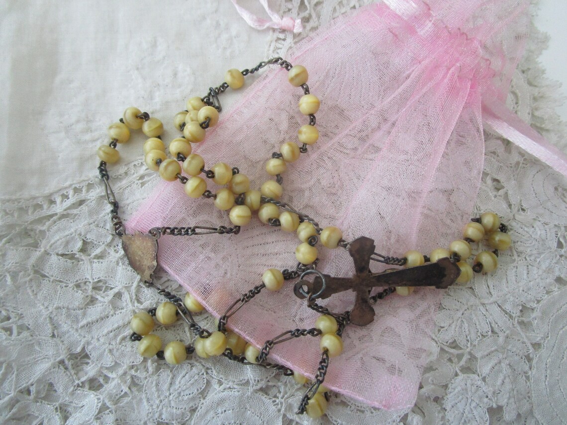 Antiker silberner Rosenkranz 1910 | Etsy