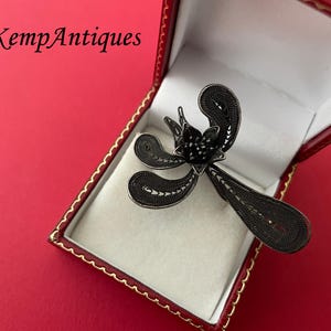 Real silver brooch filigree