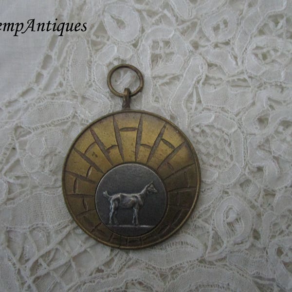 Vintage goat medal/pendant