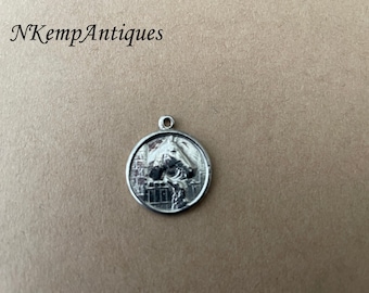 Antigo pingente de cavalo/brinco equestre década de 1930