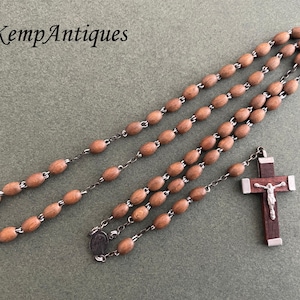 Old wooden rosary French religious