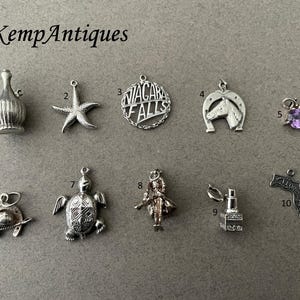 Old silver charm pendant real silver