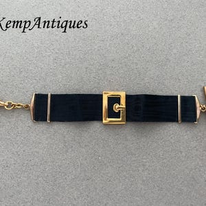 Antique chatelaine /fob 1910 moire silk