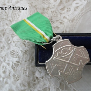 Vintage medal and ribbon