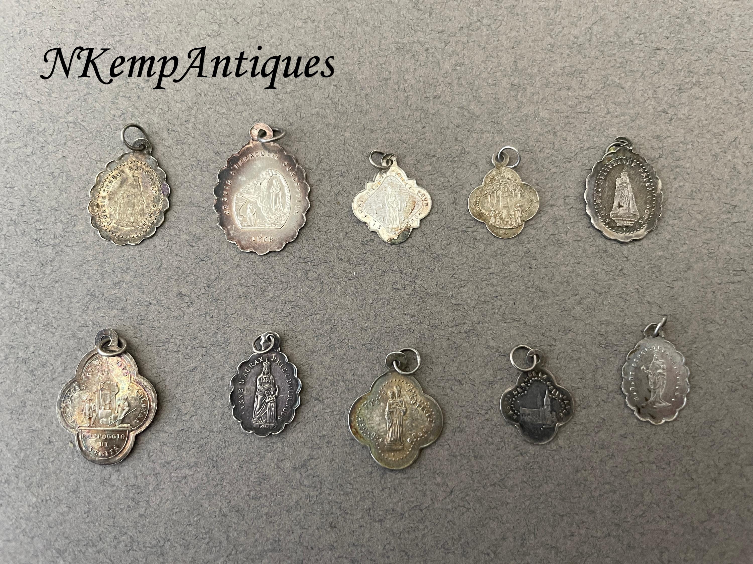 Antique Sterling Silver Religious Pendant 1800 - Etsy
