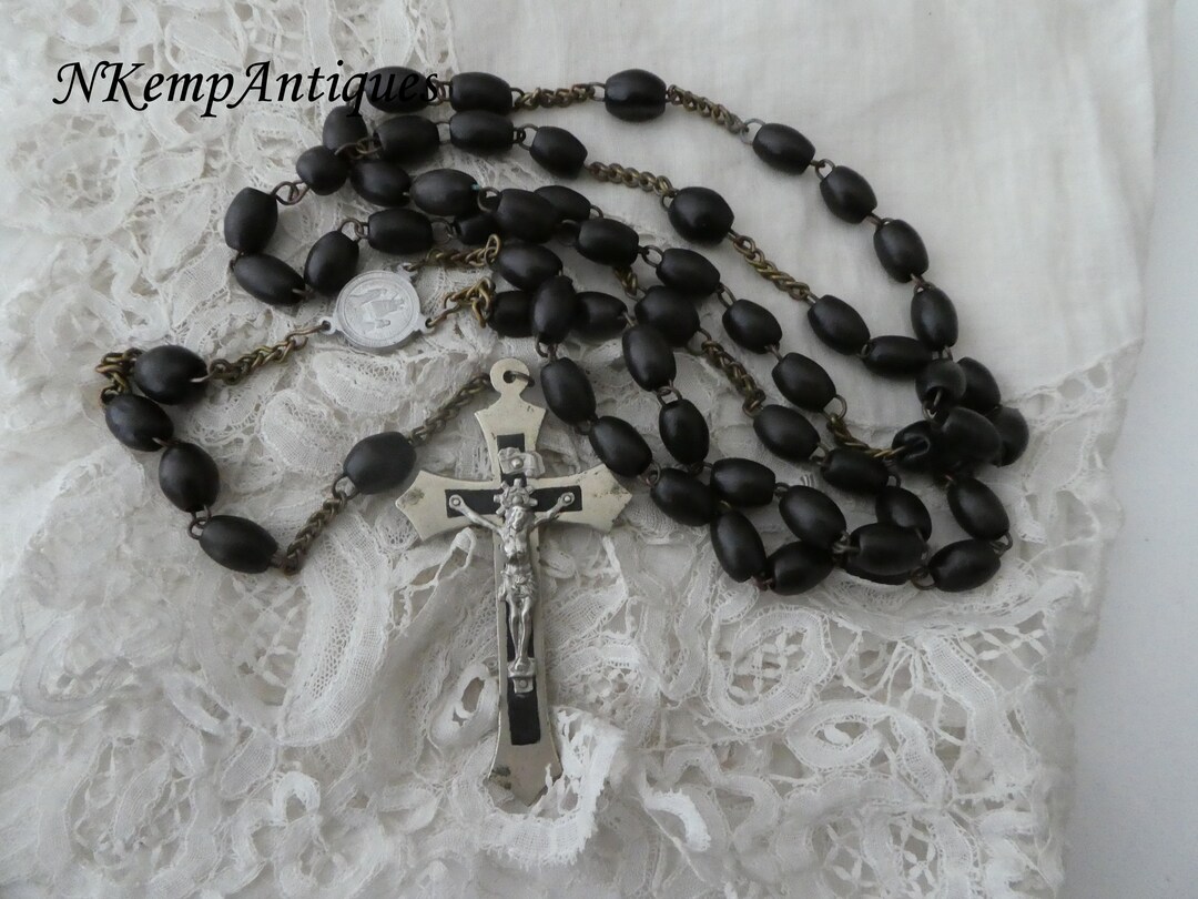 Antique Wooden Rosary - Etsy