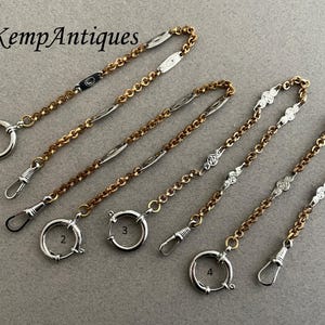 Ancienne Chaîne De Montre à Gousset Avec Clés – Chatelaine Vintage – Bronze Antique