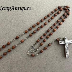 Old wooden rosary French religious