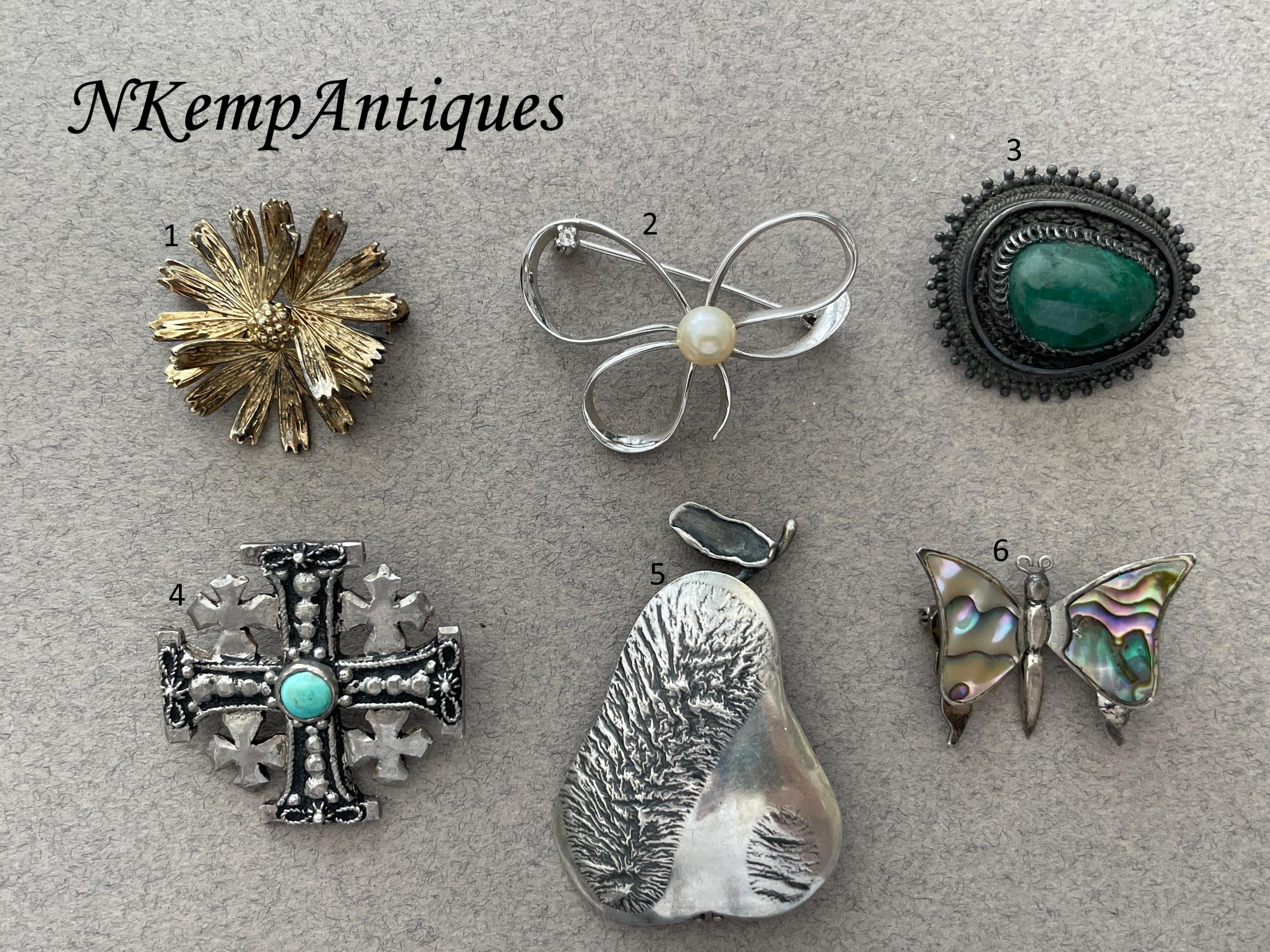 値下げ！メキシコシルバー　ヴィンテージ　ブローチ Mexico silver brooch - Etsy 日本