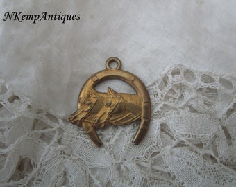 Old equestrian pendant/fob