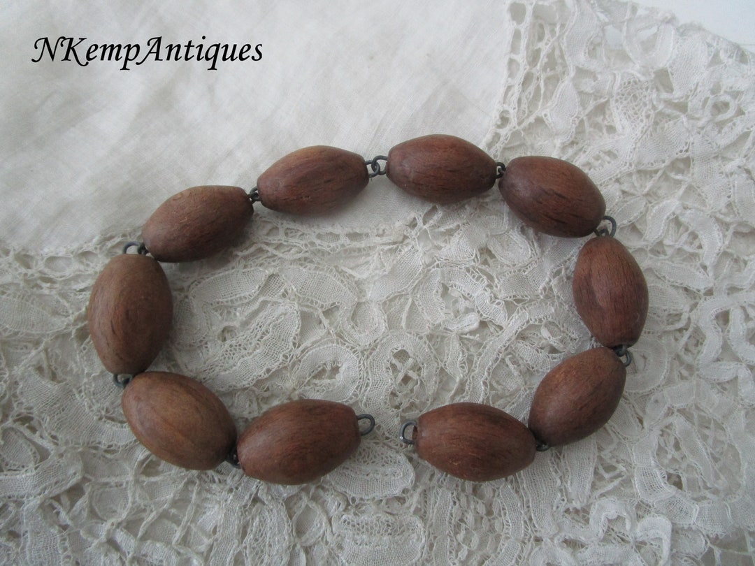 Antique Wooden Beads for Repurpose Etsy
