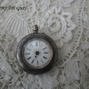 Antiek chatelaine horloge echt zilver restauratieproject 1900